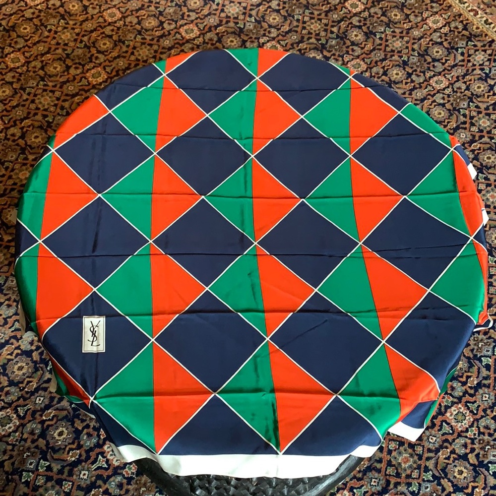 ❤️Large Silk Vintage YSL Scarf!